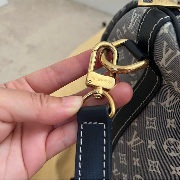 LOUIS VUITTON Idylle Encre Bandouliere Navy Blue Canvas Monogram Speedy 30 Bag - Picture 7 of 12